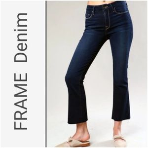 FRAME DENIM Le Crop Mini Boot Jeans Dark Wa